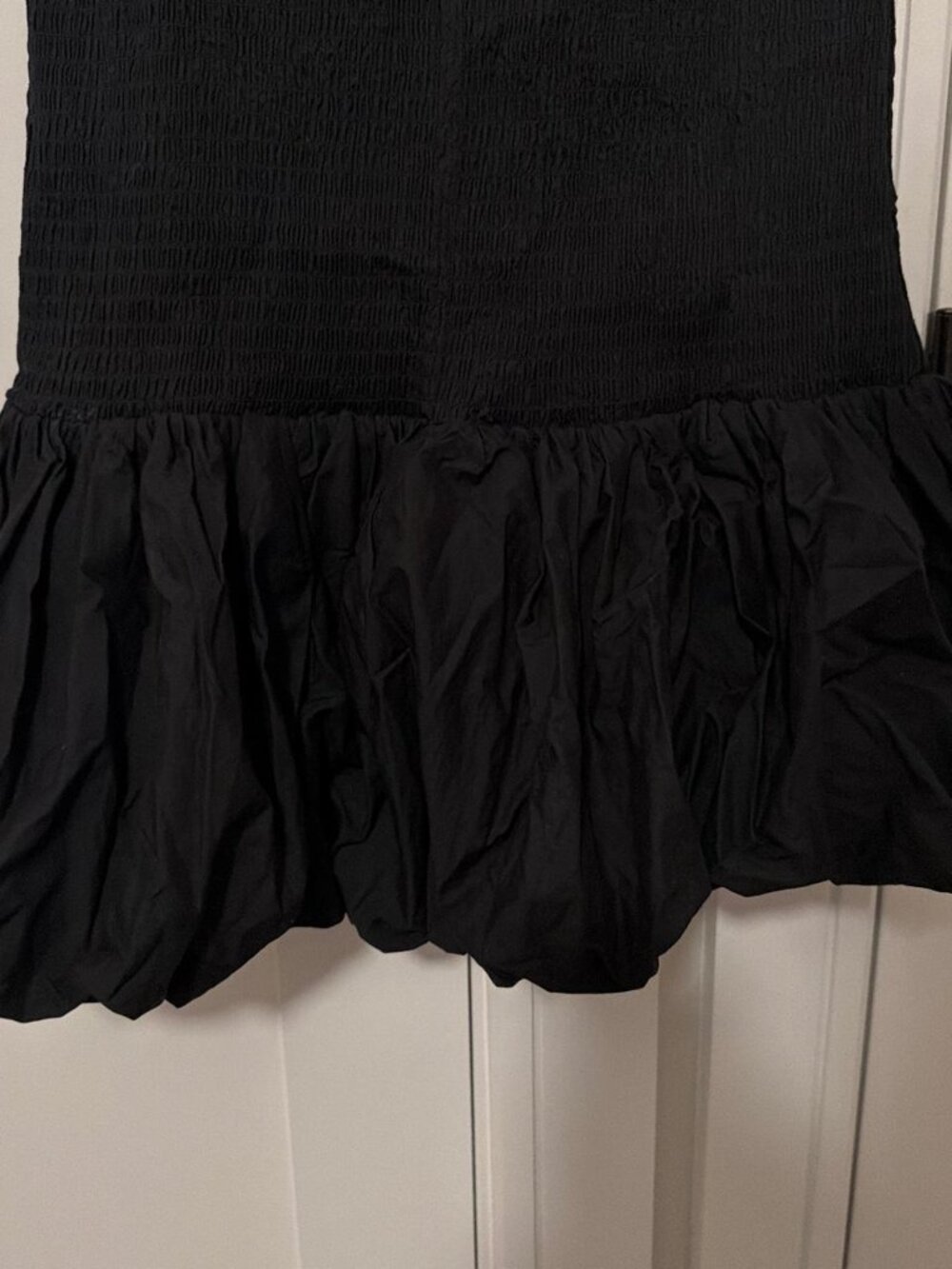 H&M black off the shoulder mini dress with ruffled hem - Picture 3 of 5